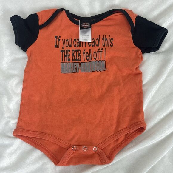 Harley Davidson Infant Baby One Piece 100% Cotton Creeper Snaps 24 Months unisex - Picture 1 of 6